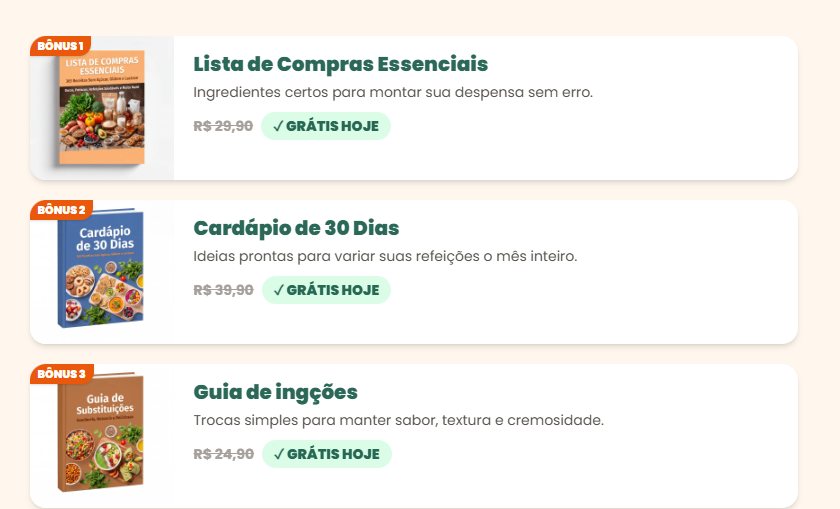 Lista de Bônus